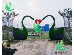 花海绿雕造型 仿真绿雕天鹅造型 绿雕制作厂家|其它|花卉盆景